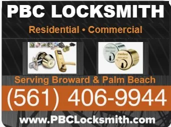 PBC Locksmith car magnet - Serving Broward & Palm Beach - (561) 406-9944